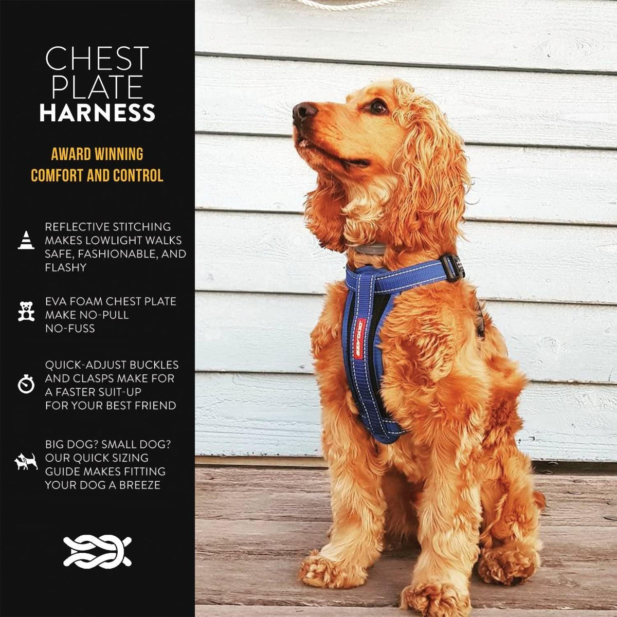 Chest Plate No Pull Dog Harness – Escape Proof Harness with