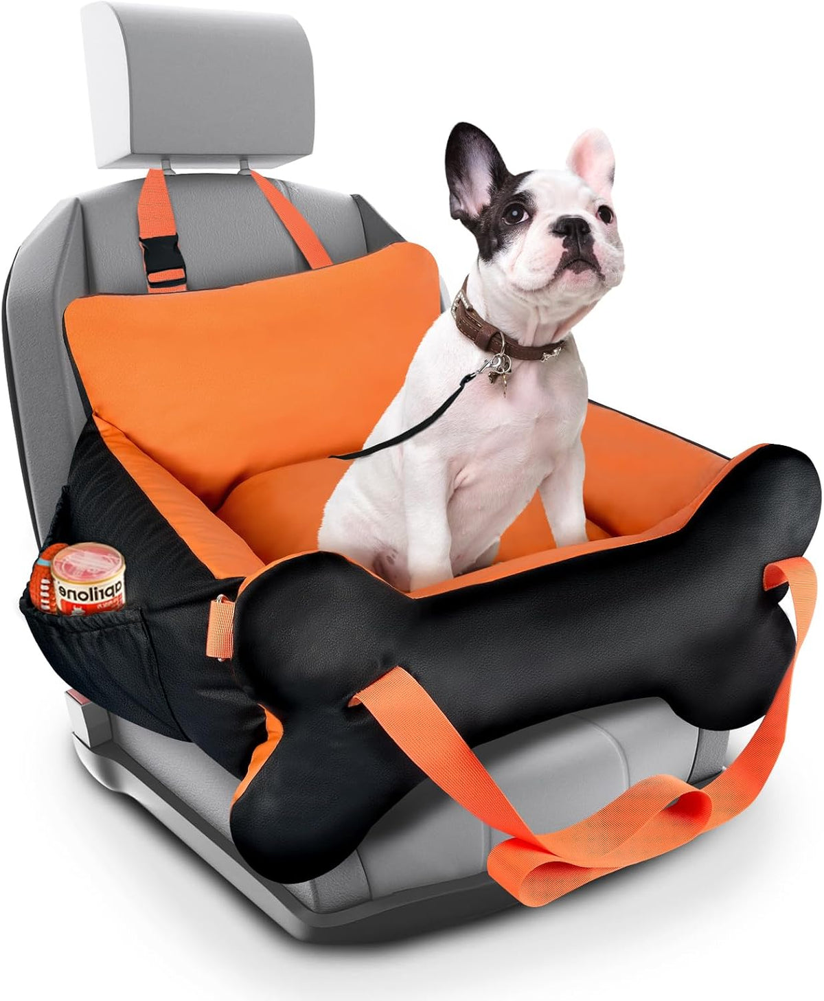 25.5" x 24.3" x 11" Dog Car Seat for Small Dogs & Cats