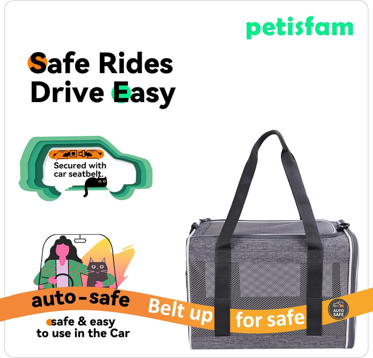 Soft Pet Carrier Bag for Cats and Puppy Under 20 lbs.