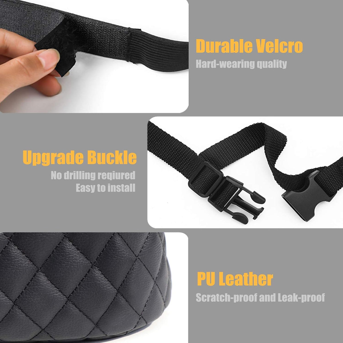 Car Net Pocket Handbag Holder, PU Leather Handbag Holder