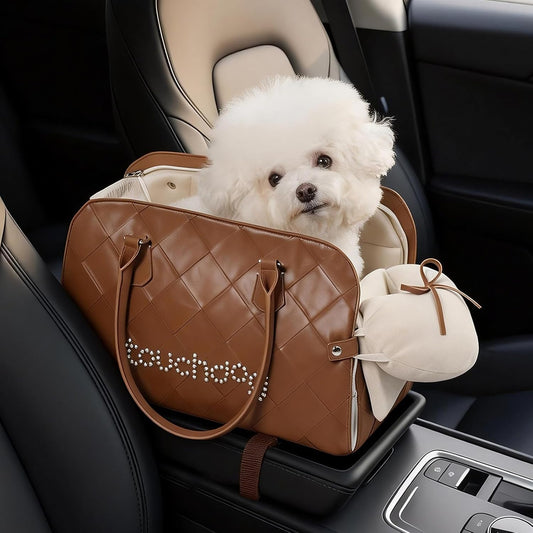 Center Console Dog Car Seat – Detachable & Washable Pet