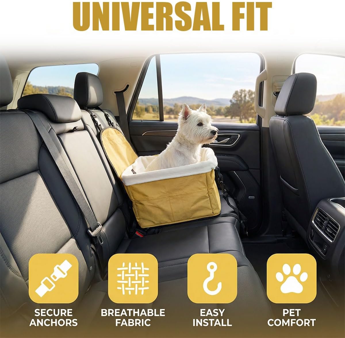 Dog Car Seats for Small Dogs, Portable Soft Auto Pet