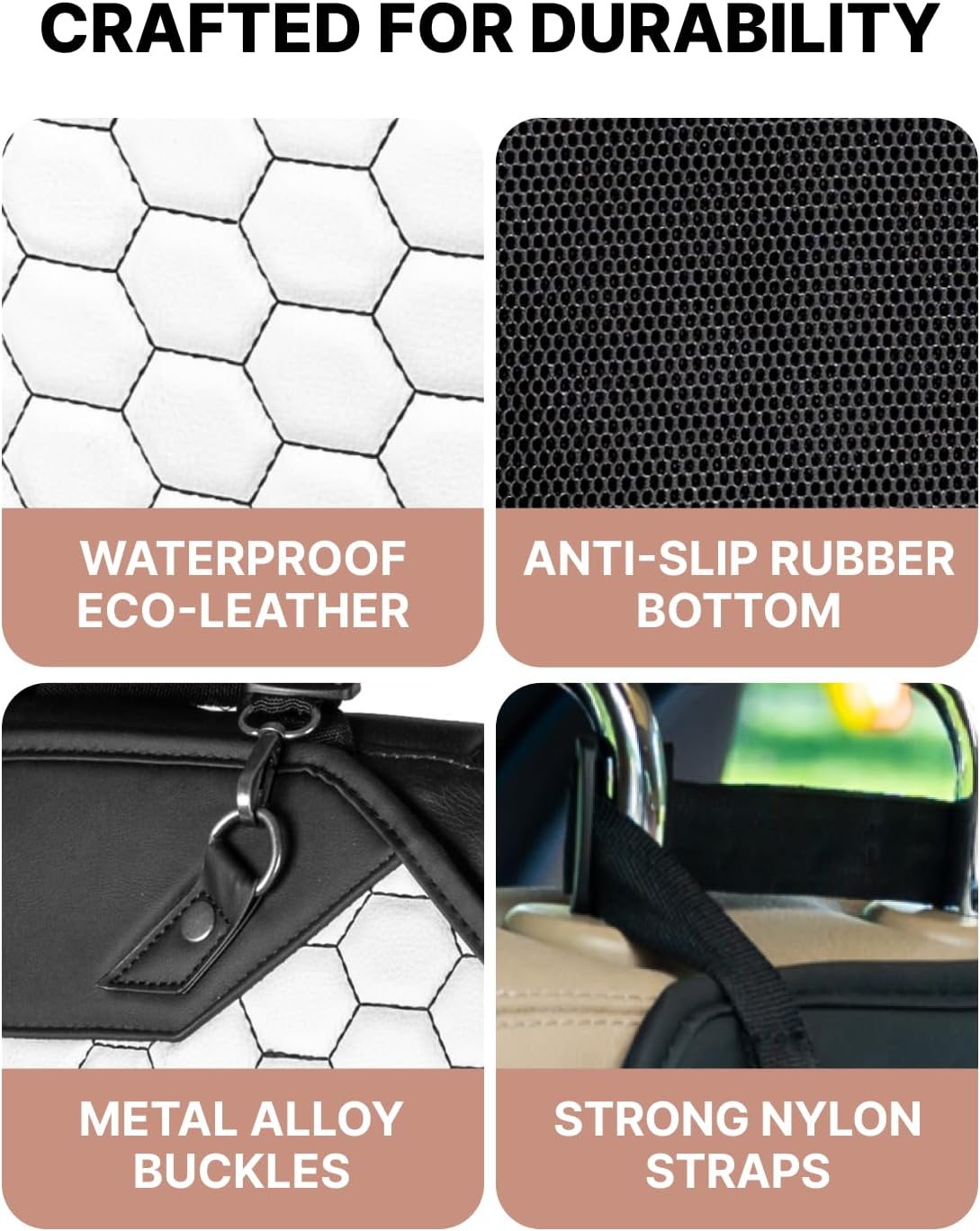 Kick Mat Back Seat Protector - Car Back Seat Cover for Kids