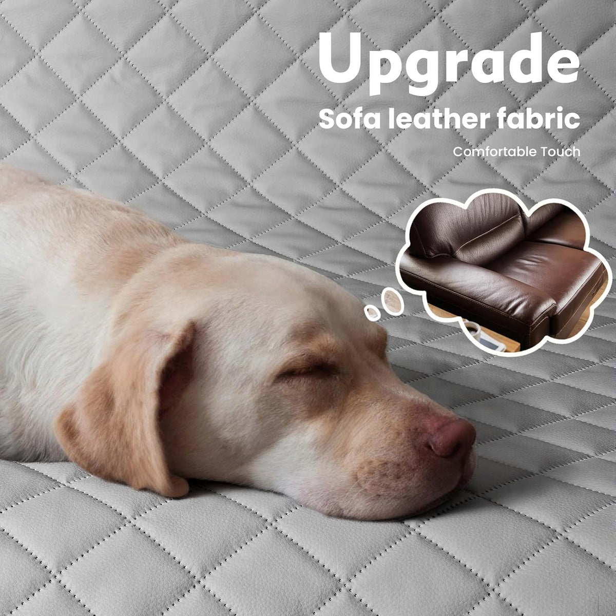 Dog Car Seat Cover for Back Seat, Waterproof Leather Fabric