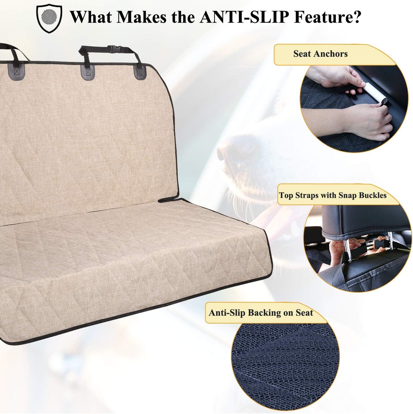 Dog Seat Covers, Dog Backseat Cover Pet Bench Protectors