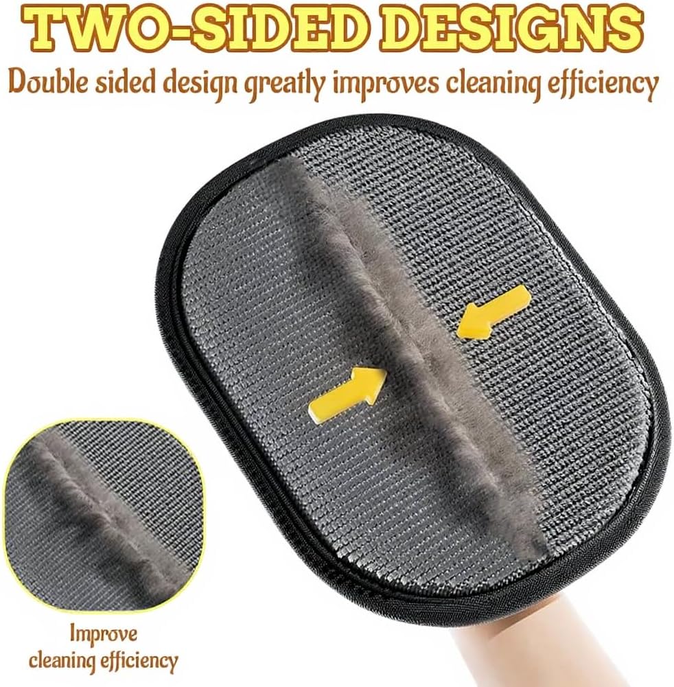 Static Pet Hair Removal Gloves - 4 Pack, Reusable &