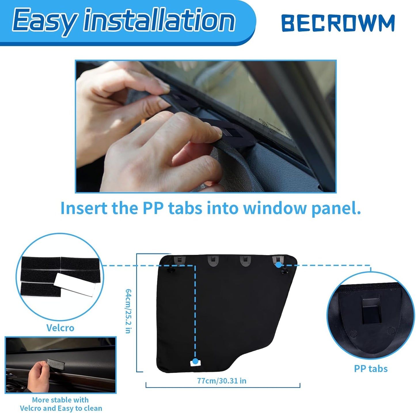 2 Packs Car Door Protector for Dogs, Waterproof