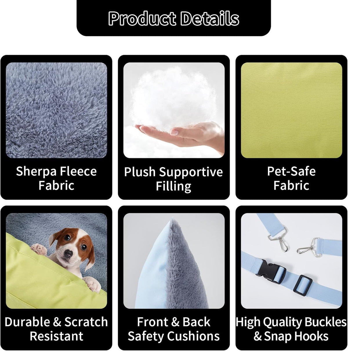 Dog Car Seat for Small Dogs, Waterproof Pet Booster Seat