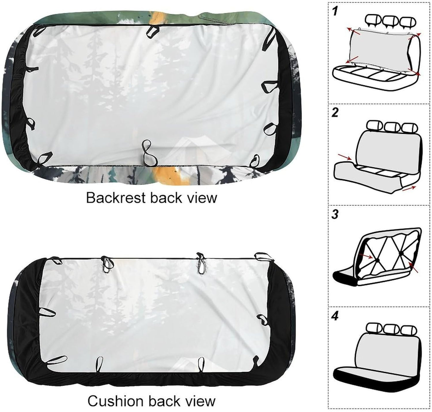 Wilderness Nature Camping Dog Car Seat Covers Waterproof