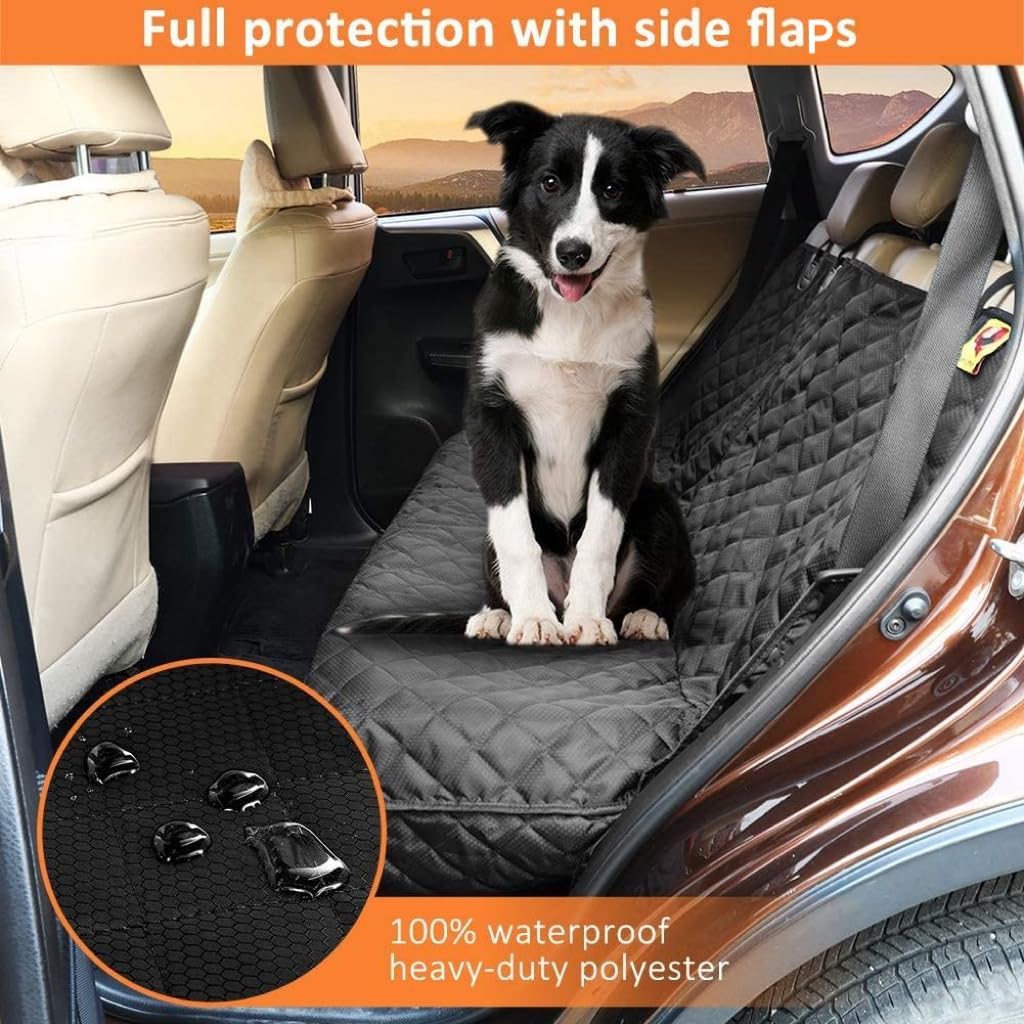Dog Back Seat Cover Protector, Waterproof Dog Car Seat