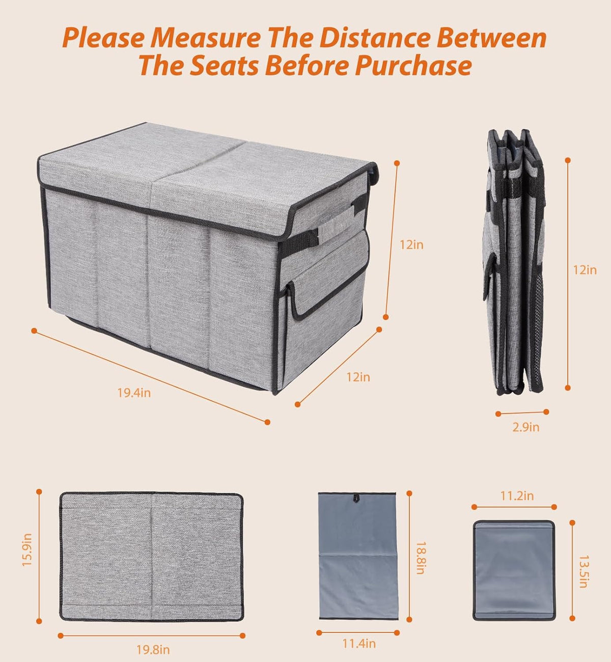Back Seat Extender for Dogs up to 120LBS, Car Seat with