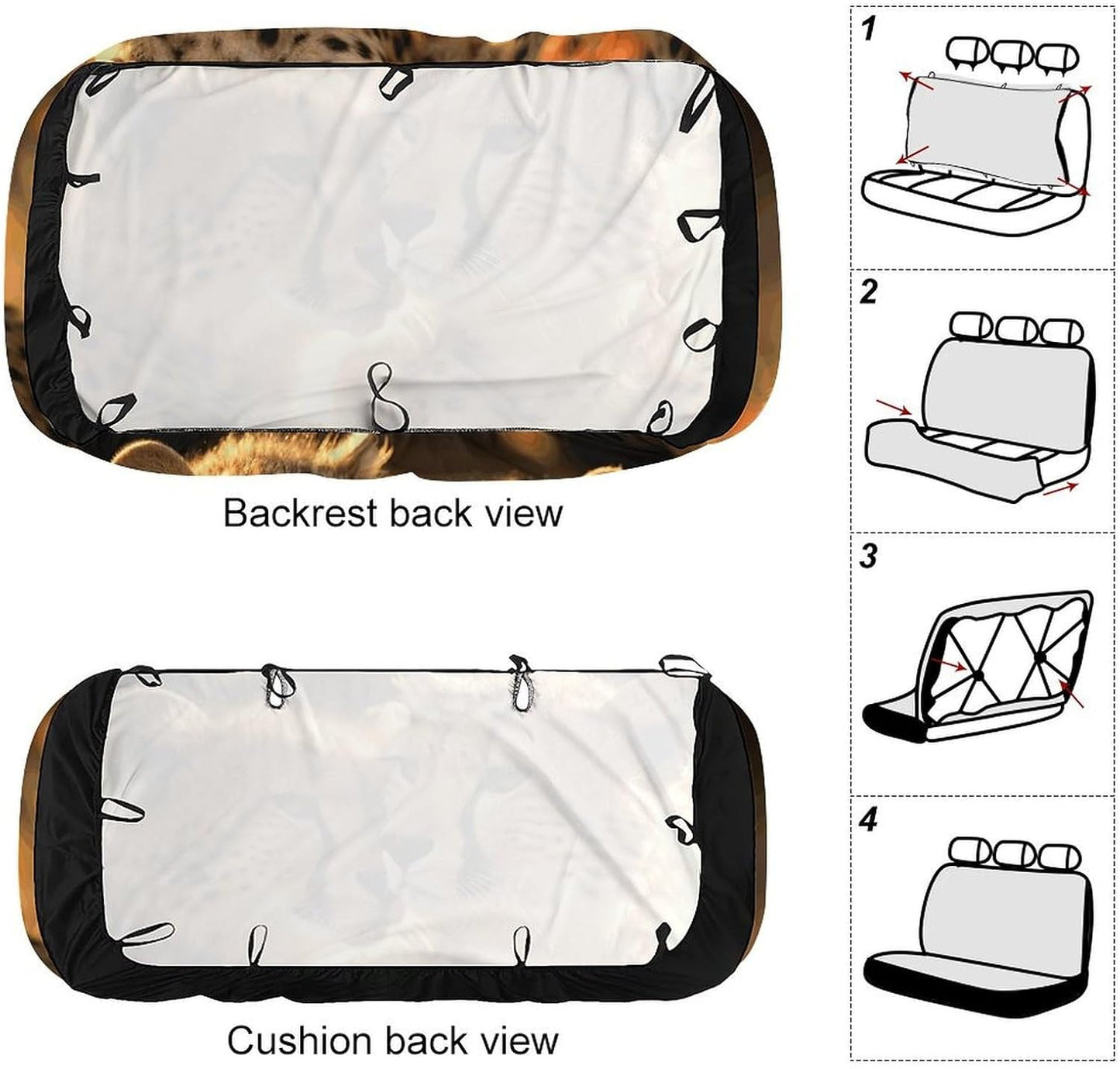 Cheetah Love Dog Car Seat Covers Waterproof Truck Back Seat