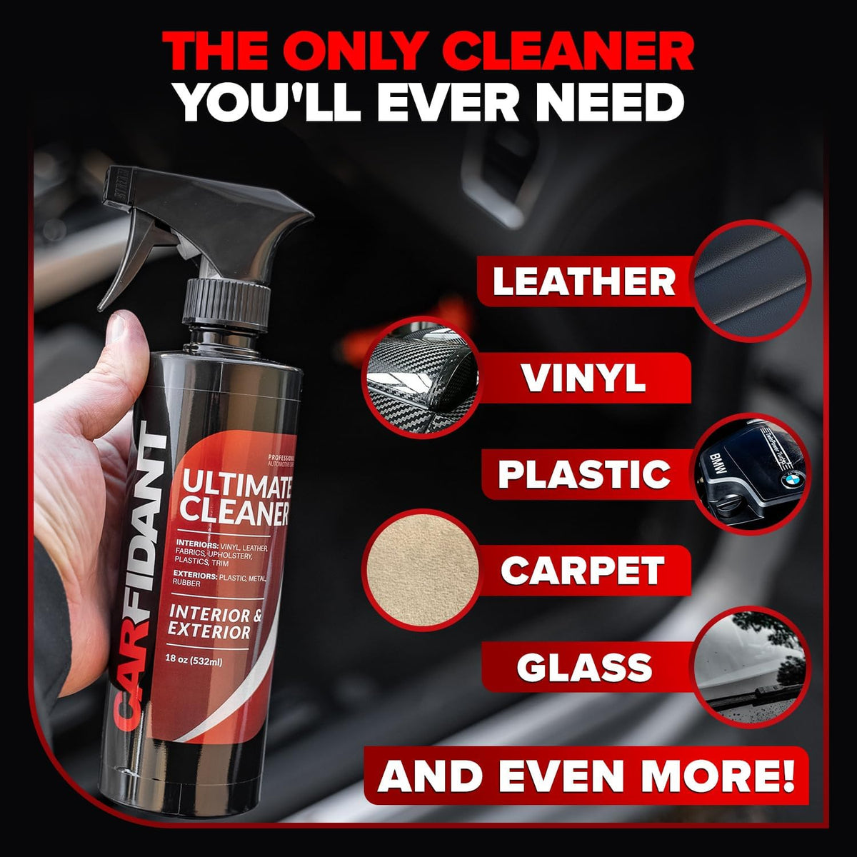 Ultimate Car Interior Cleaner - Professional Stain and Odor