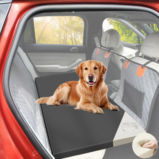 Dog Car Bed for Back Seat Cover, Supportive Foam Pet Mat