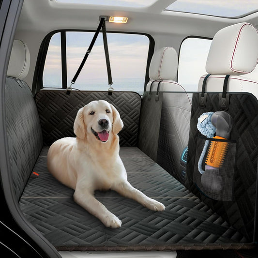 Dog Car Seat Cover for Back Seat, Hard Bottom Back Seat