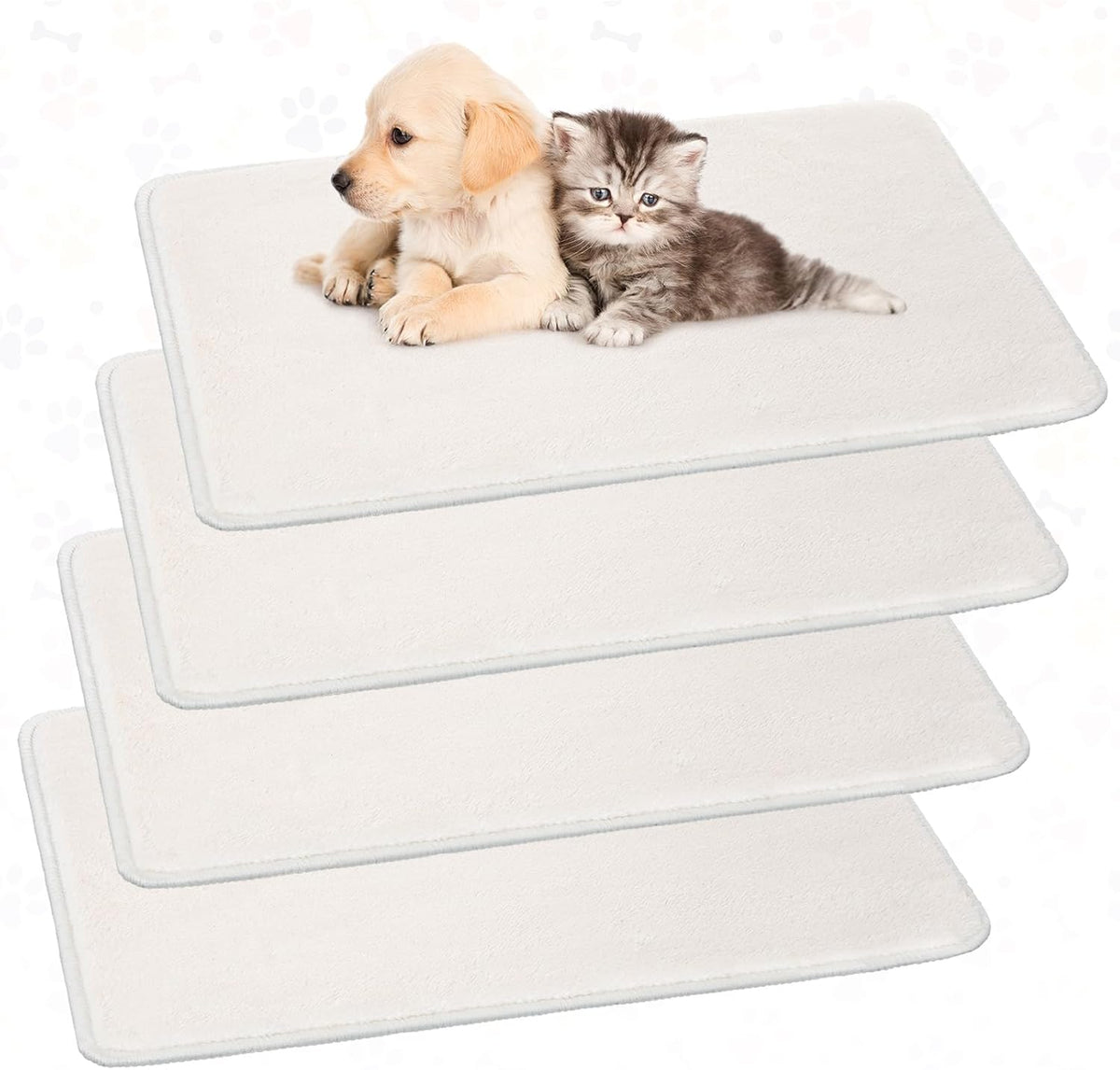 4 Pcs Pet Carrier Pad Travel Pet Reversible Dog Mat