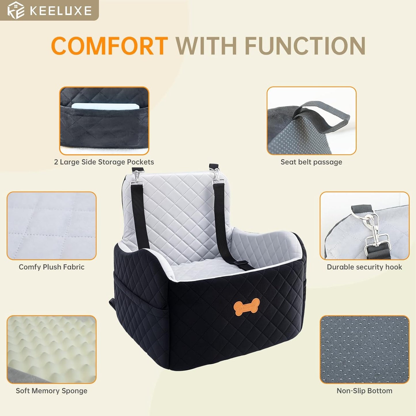 Dog Car Seat for Small Dogs, Dog Booster Seat Filling in