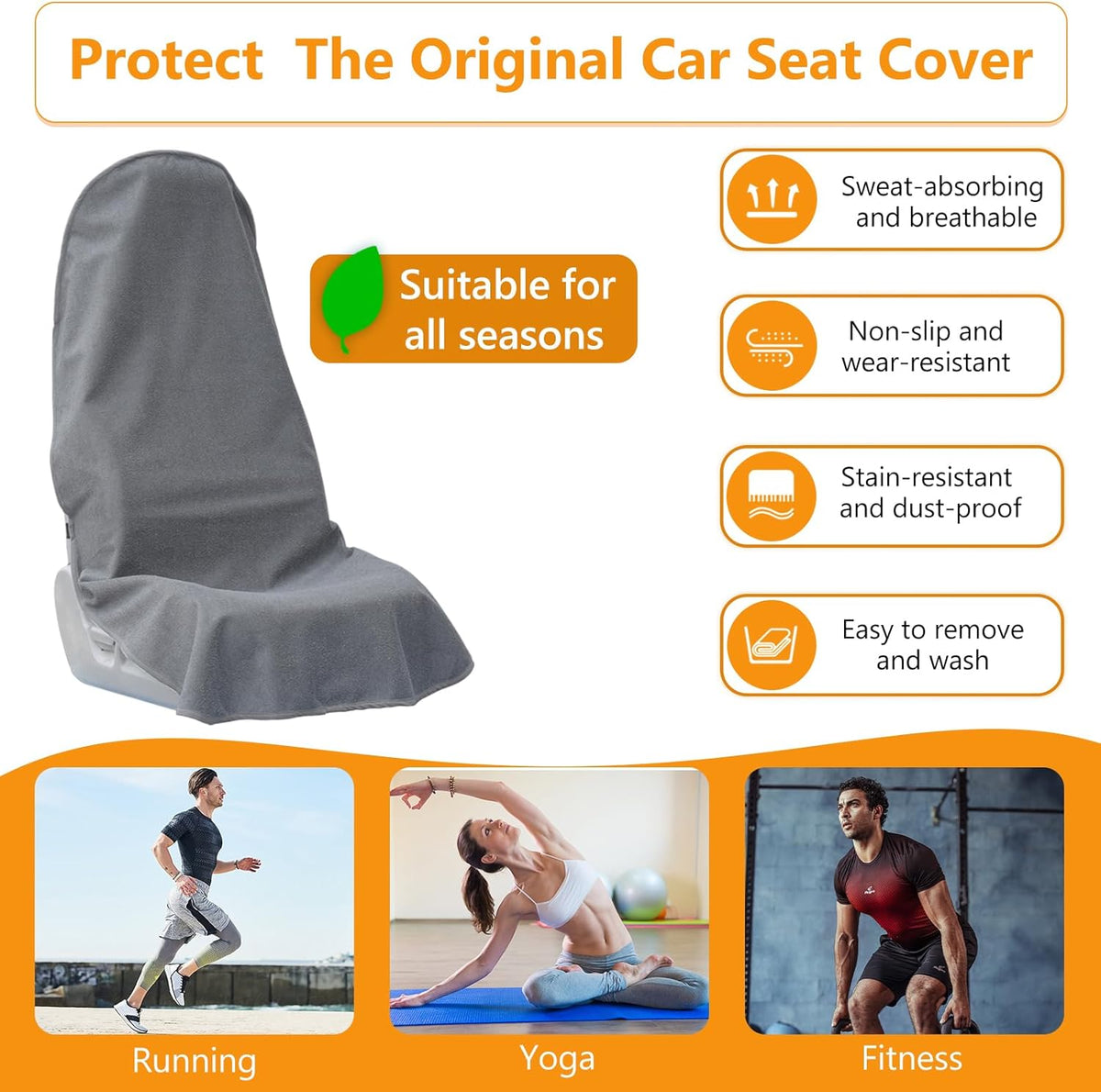 Towel Car Seat Covers - Super Absorbent Front Seat