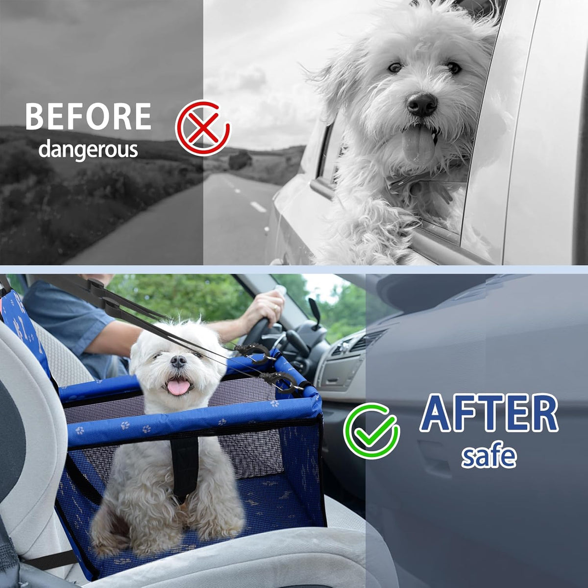 Dog Car Seat Foldable Dog Car Booster Seat Waterproof