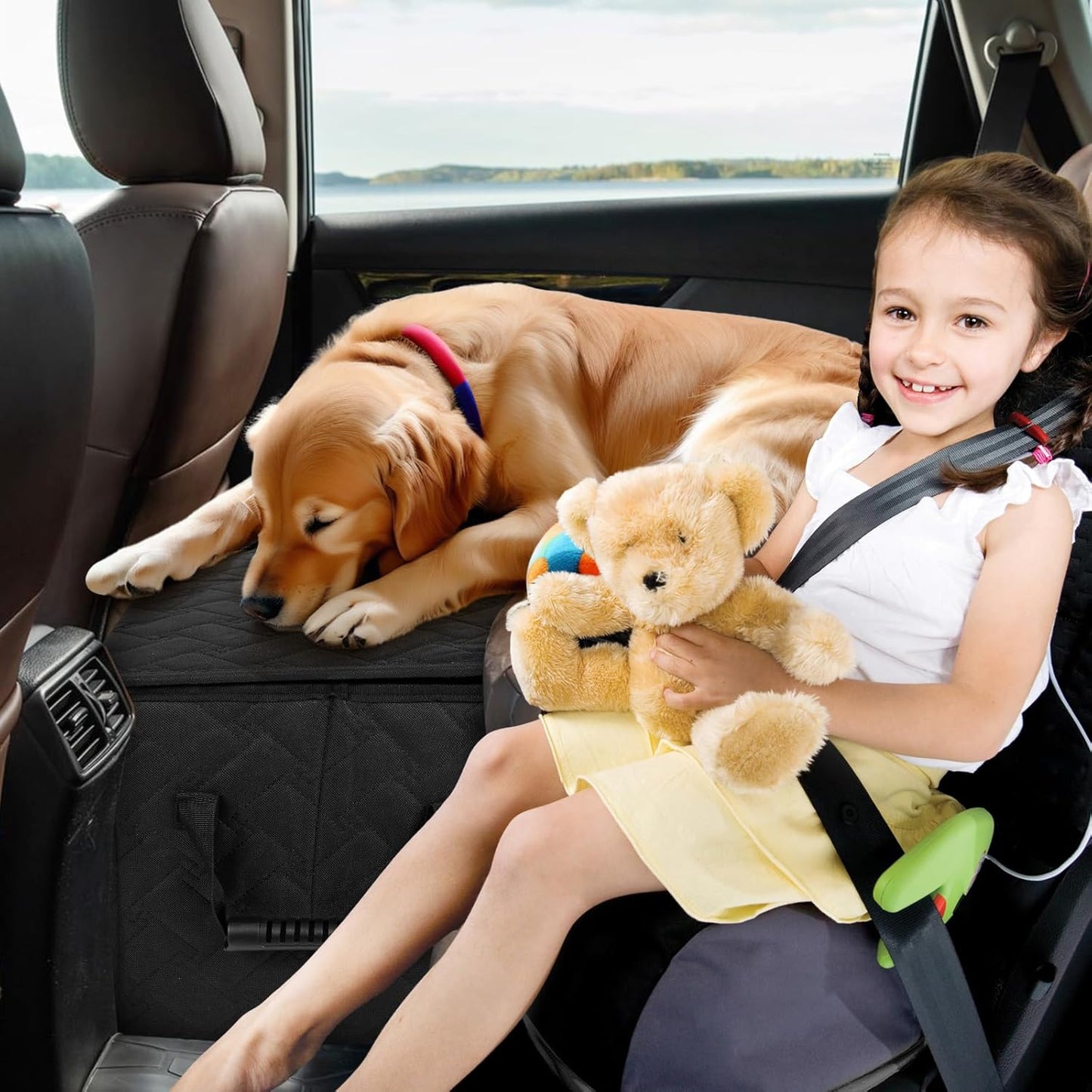 Car Seat Extender for Large Dogs, Front & Back Seat