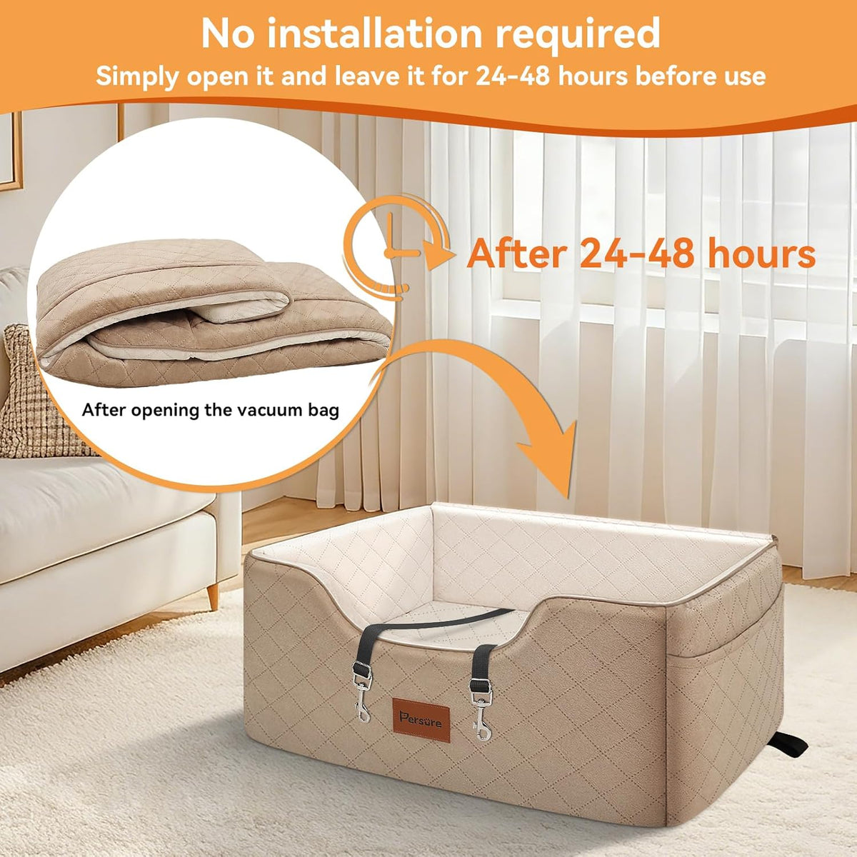 Dog Car Seat for Large-Medium Dogs: Pet Car Seat