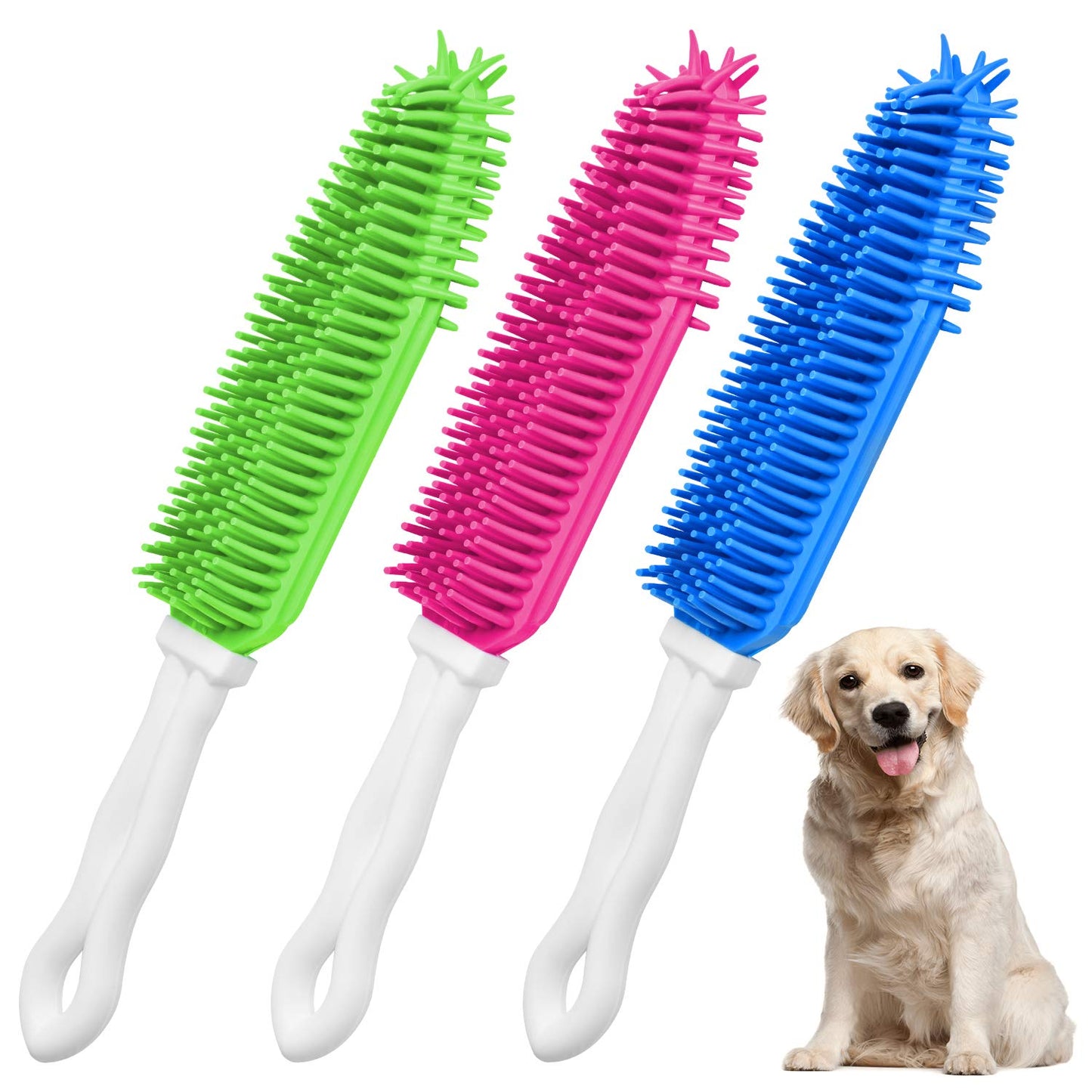 3 Pieces Pet Hair Remover - Car & Auto Detailing Brush