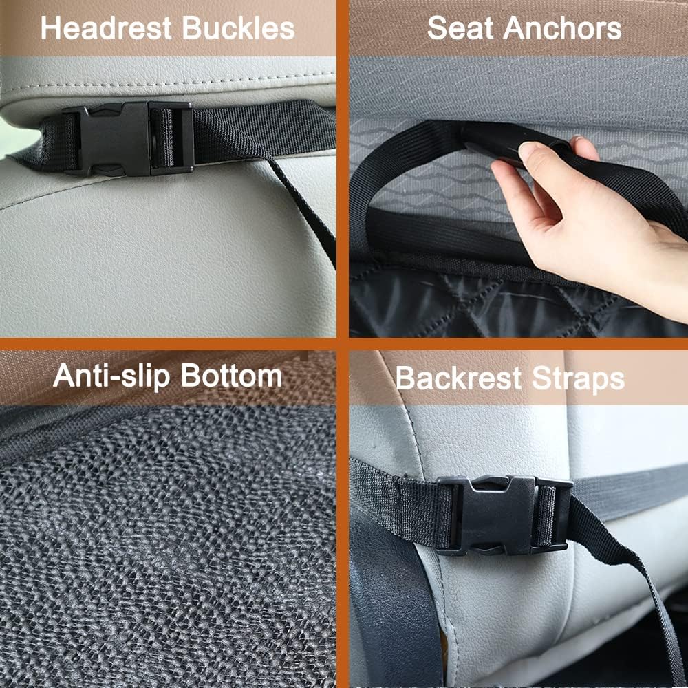 2PCS Dog Car Front Seat Covers Scratch-Proof Pet Car Seat