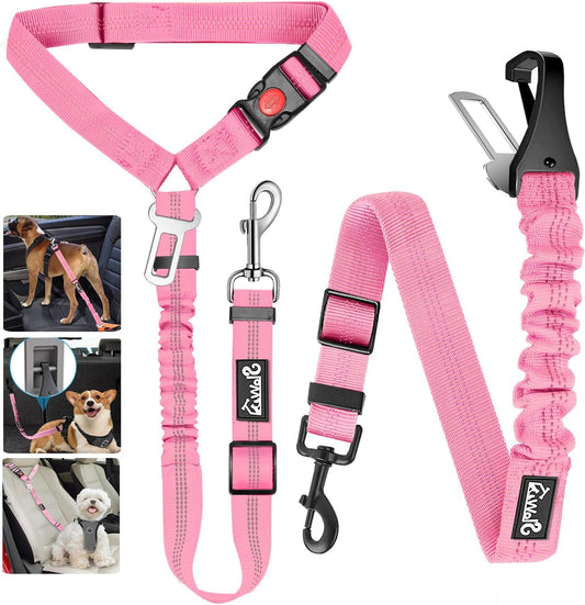 Dog Seatbelt Leash for Cars, 2 Pack Pet Safety Seat Belt