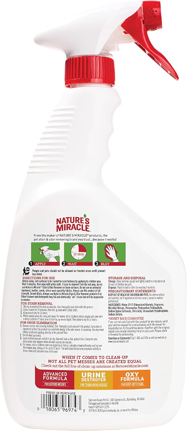 Stain and Odor Remover, Spot Stain and Pet Odor Eliminator