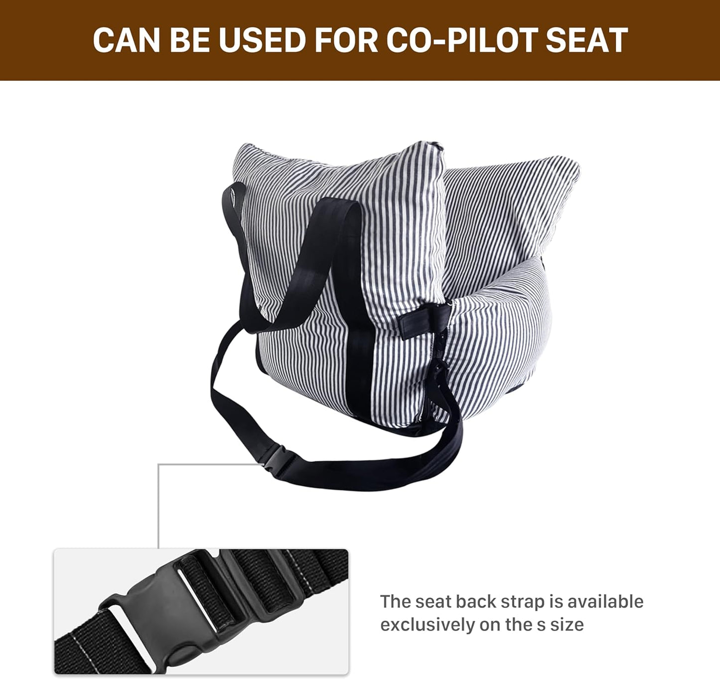 Dog Car Seat for Medium & Small Dogs - Portable Car Crate