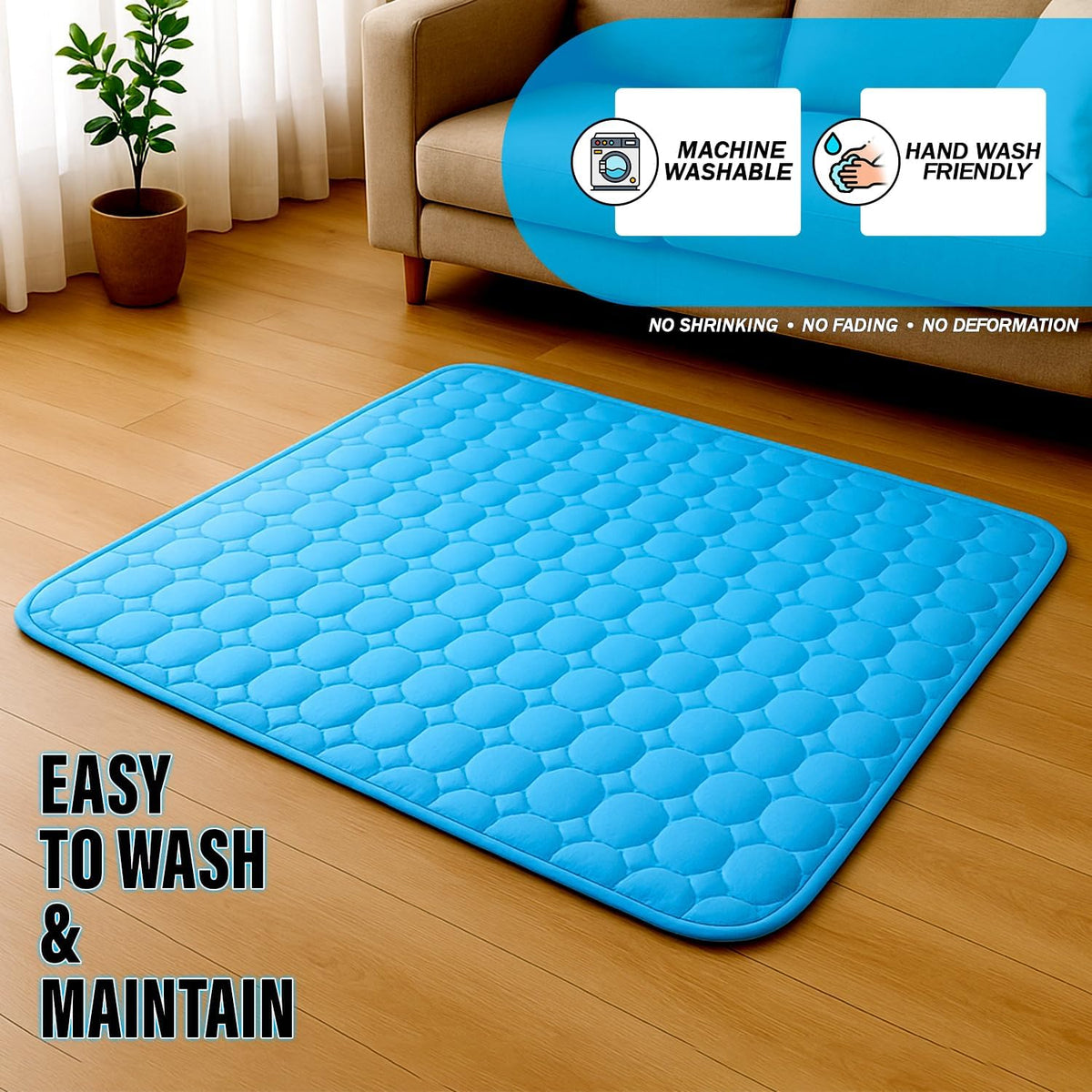 Dog Cooling Mat with 5 Poop Bags Included – Self Cooling