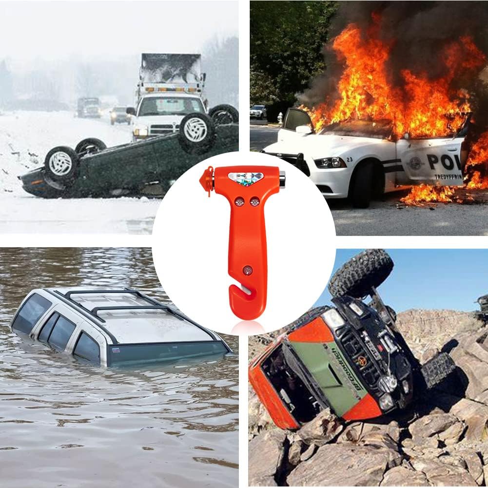 4-Pack Car Safety Hammer, Auto Emergency Escape Hammer with