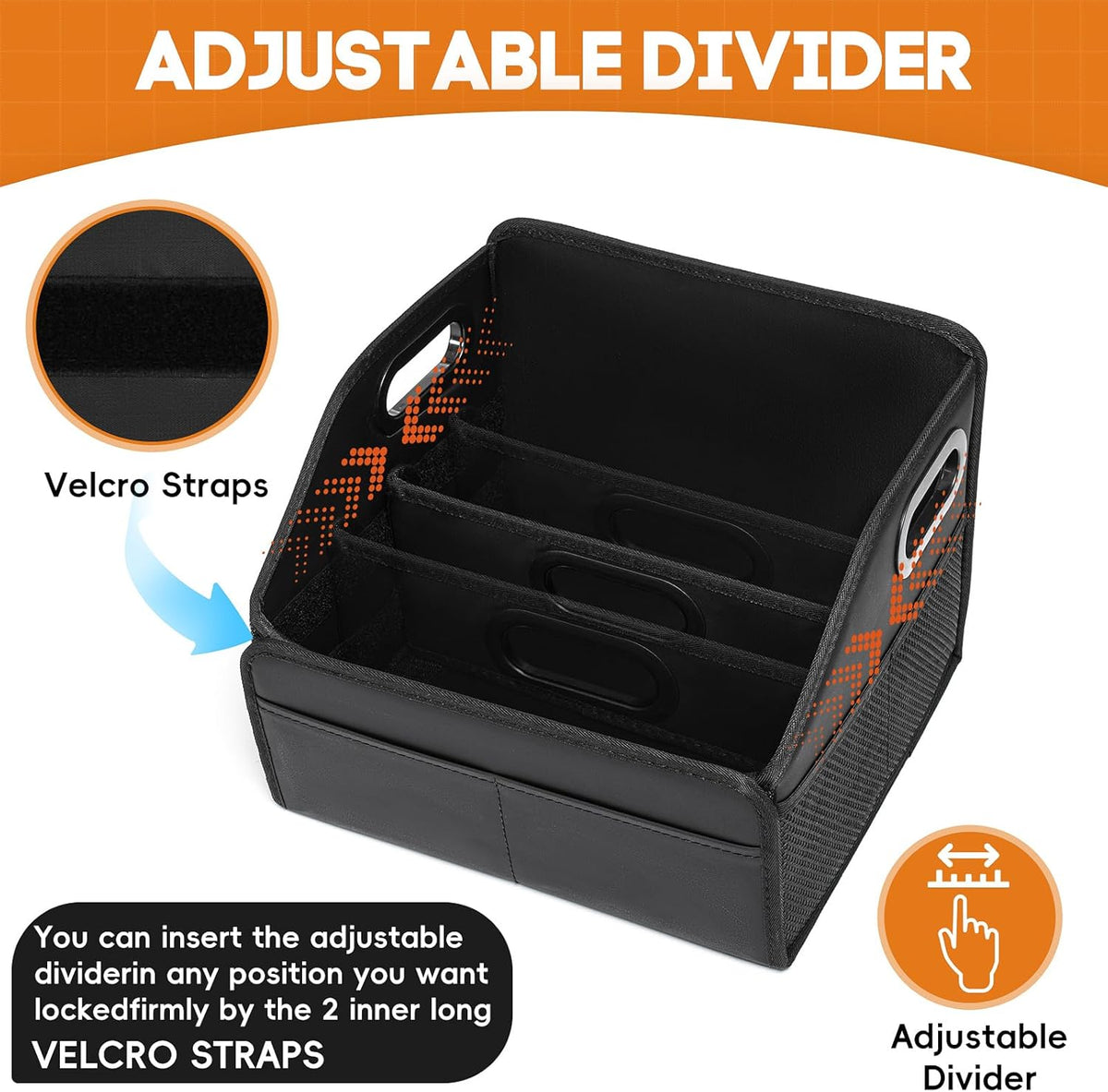 Car Storage Organizer Reinforced Dividable Leather Car