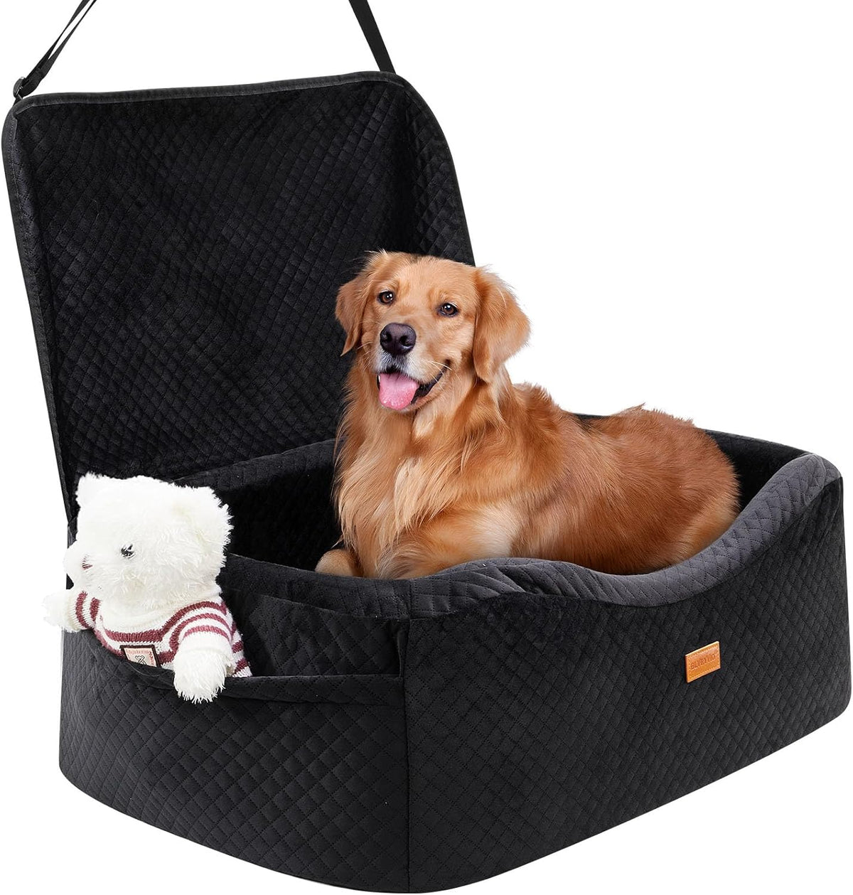 Dog Car Seat for Large Dogs up to 60 lbs or 2 Small Dogs