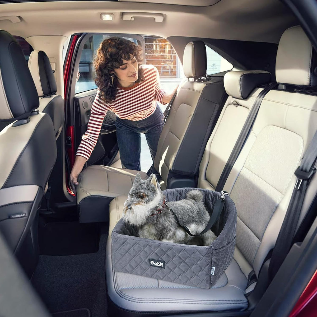 Small Dog Car Seat - Detachable Pet Travel Bed