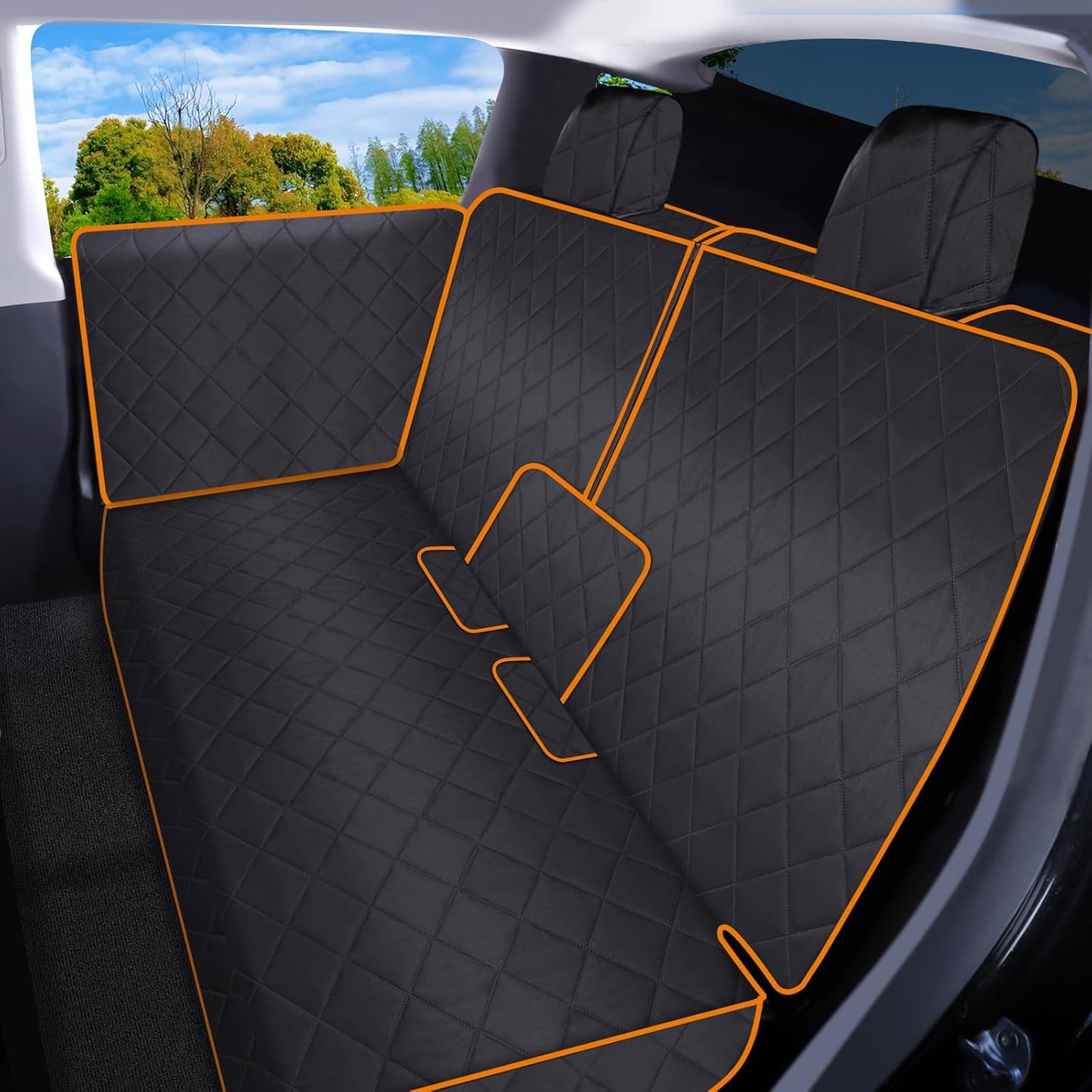 Back Seat Cover for Tesla Model Y/3 with 2 PCS Door