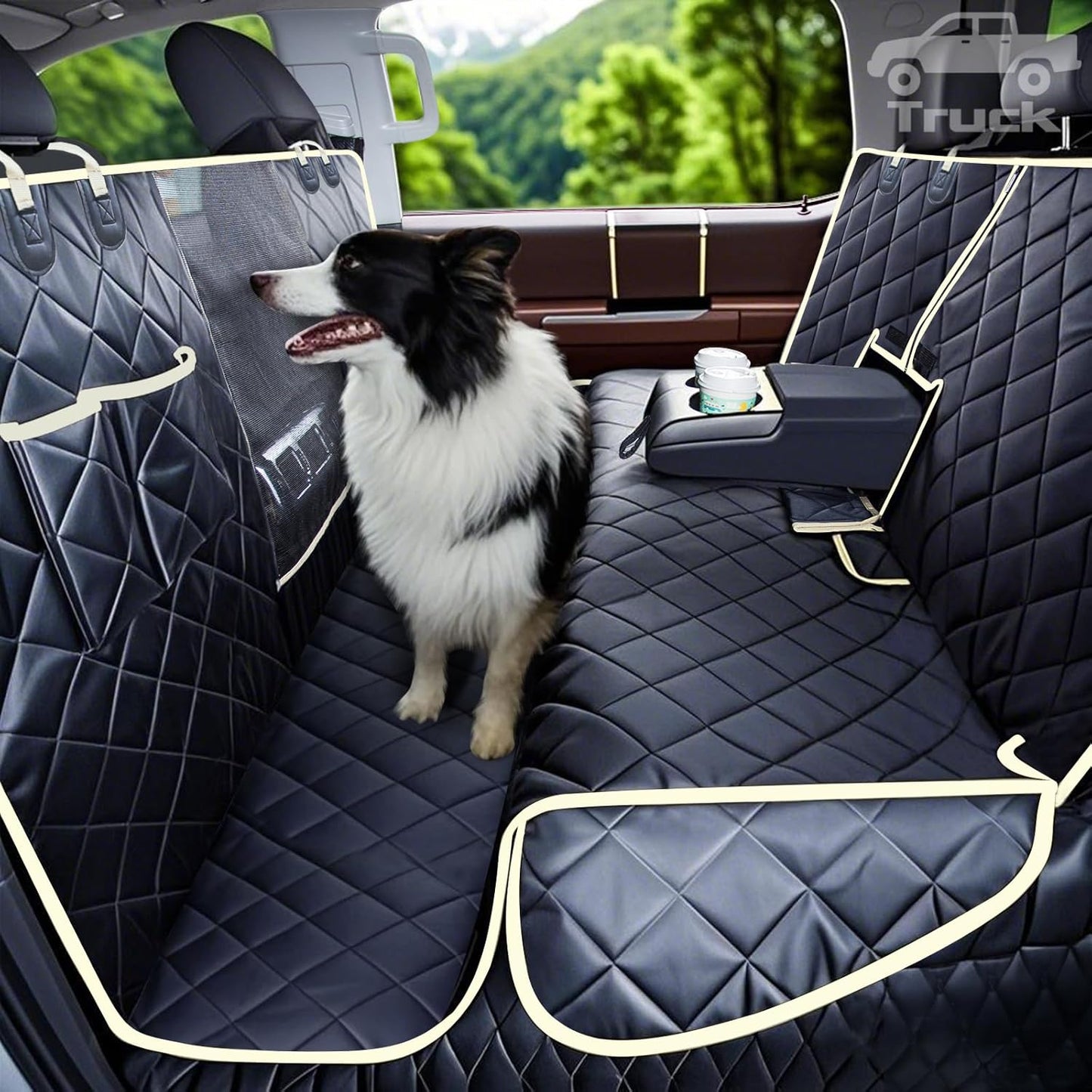 4 in 1 Dog Floor Hammock for Crew Cab, Backseat Cover Dog