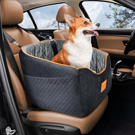 Dog Car Seat for Small Dogs, Memory Foam Booster Dog Seat