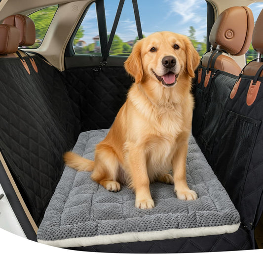Thick Supportive Dog Car Bed for Car Backseat, Soft