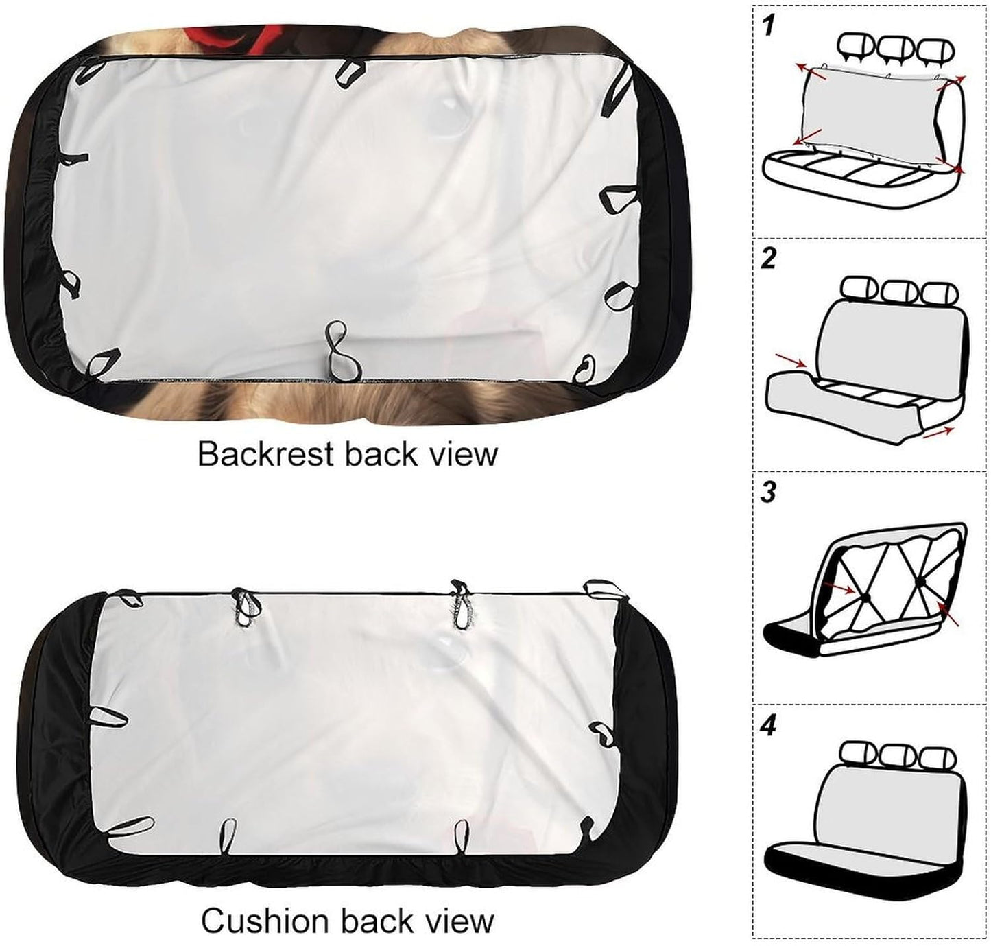 Cute Pet Dog Dog Car Seat Covers Waterproof Truck Back Seat