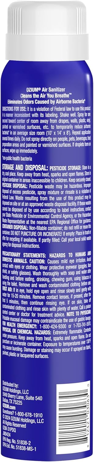 3.5 Oz. Air Sanitizer & Odor Eliminator for Homes, Cars