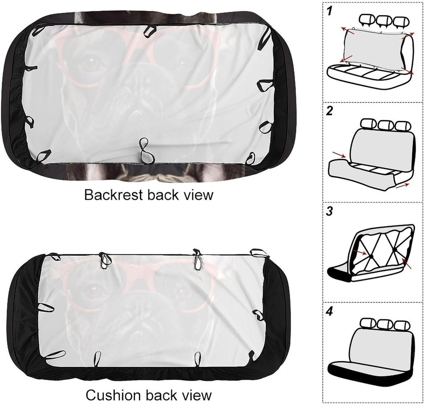 French Bulldog Dog Car Seat Covers Waterproof Truck Back