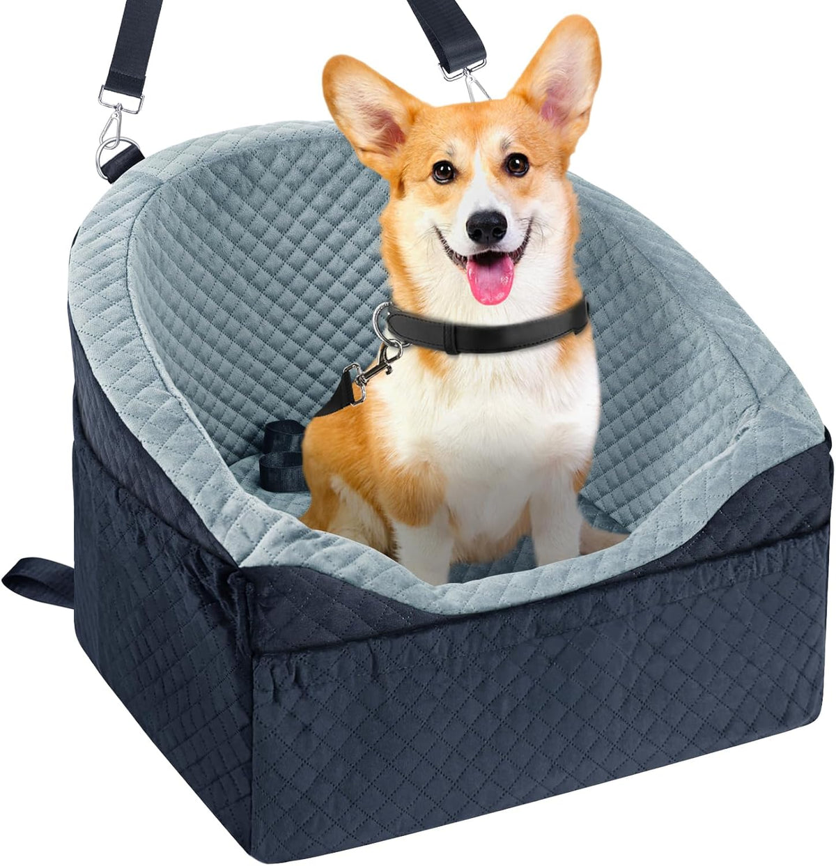 Dog Car Seat for Small & Medium Dogs, Detachable & Washable