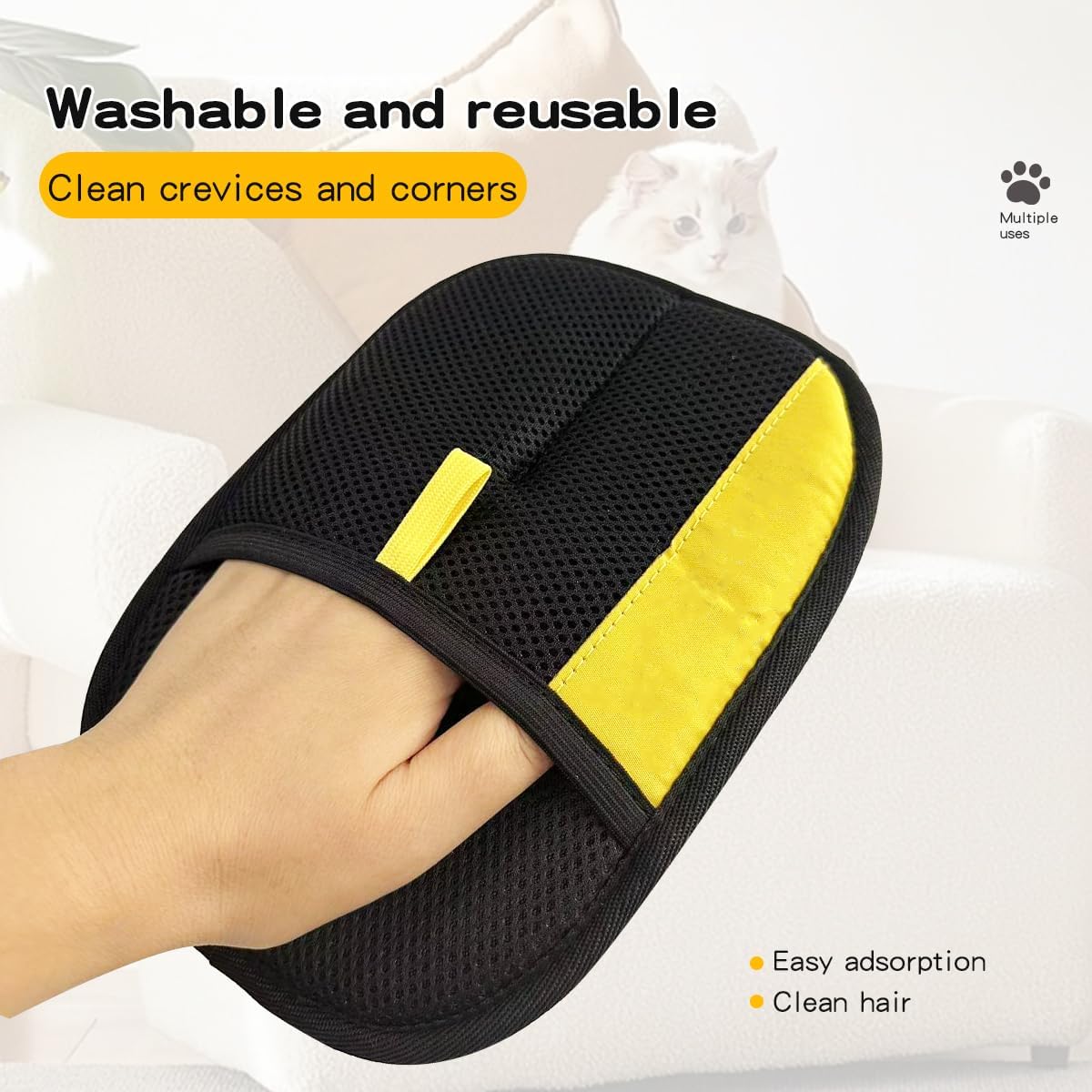 Electrostatic Pet Hair Removal Gloves: Quick Wiping