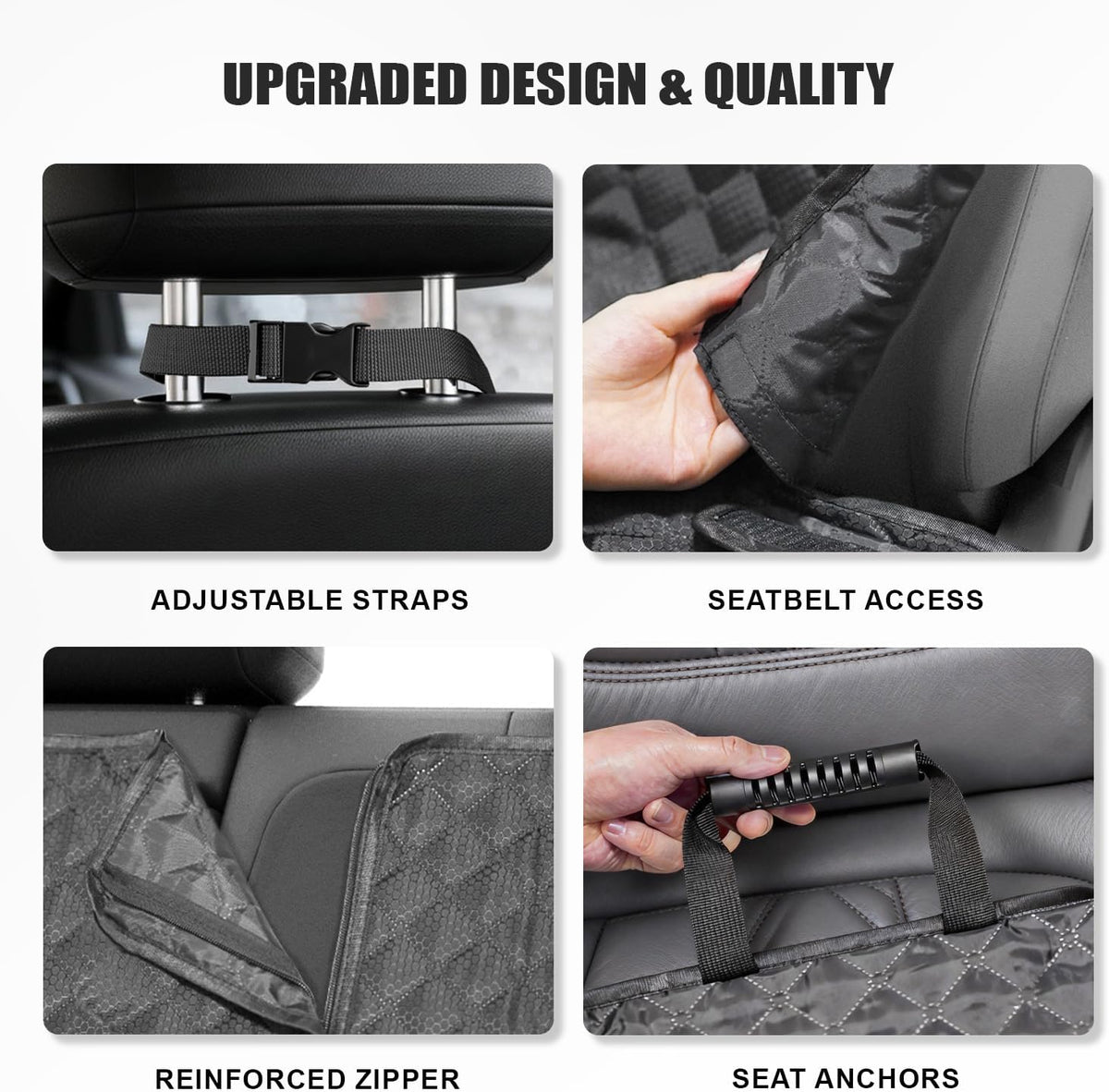 Dog Car Seat Cover for Back Seat, Waterproof Pet Car Seat