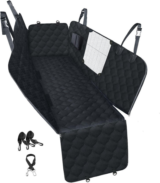 Dog Car Seat Cover with Mesh Window, Pet Seat Cover for
