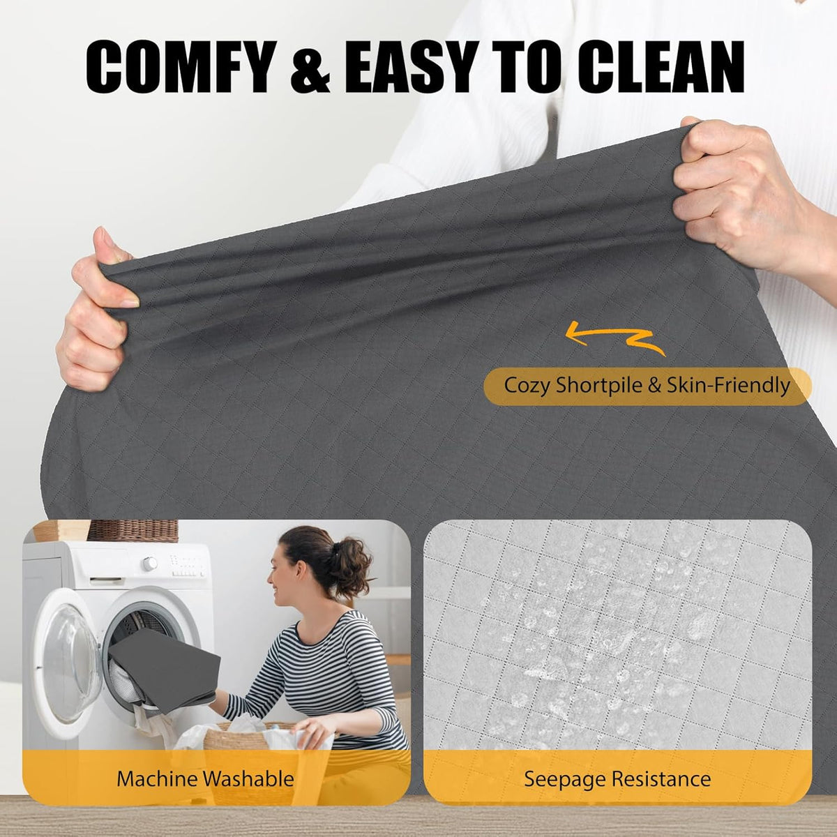 Dog Car Bed for Back Seat Cover, Supportive Foam Pet Mat