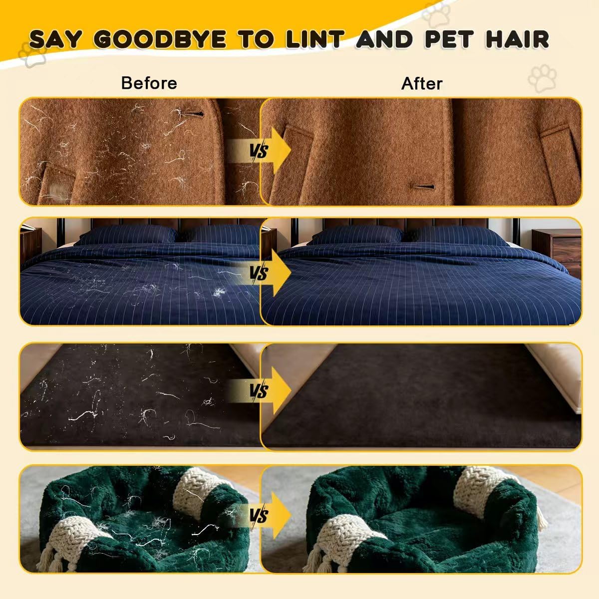 Electrostatic Pet Hair Removal Gloves: Quick Wiping