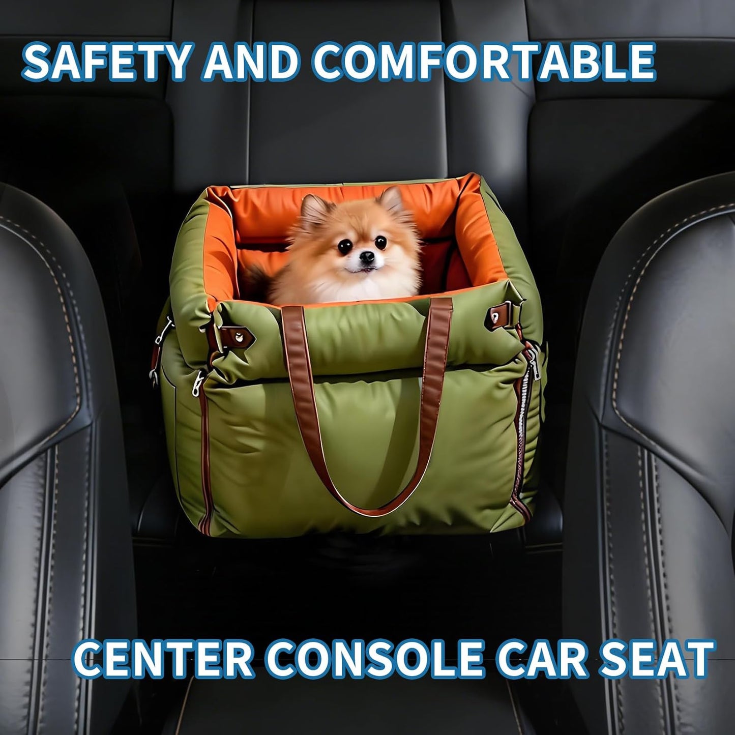 Waterproof Dog Booster Car Seat Bed – PU Leather Portable