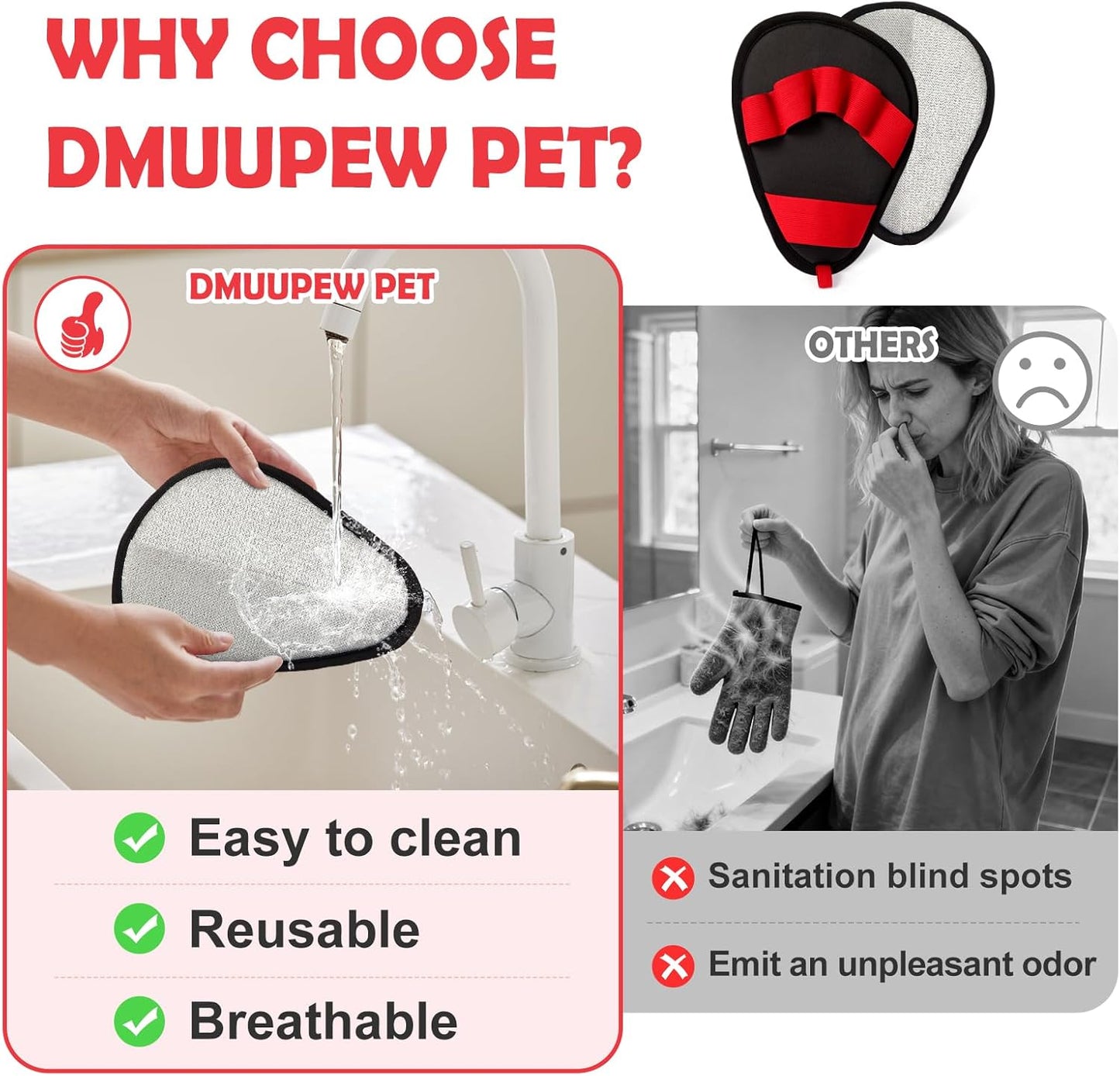 Pet Hair Removal Glove-The Ultimate Hair Removal Tool with